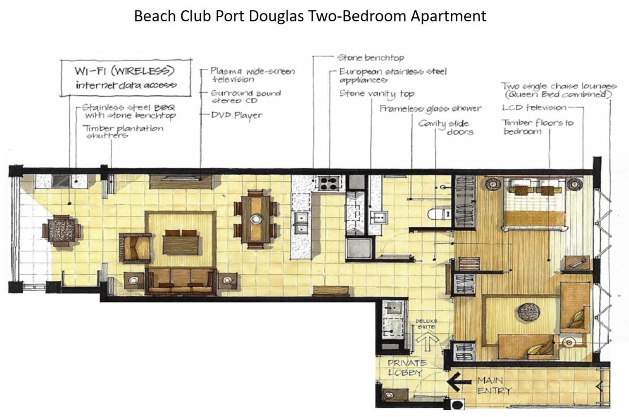 Beach Club Port Douglas Luxury Apartments Værelse billede