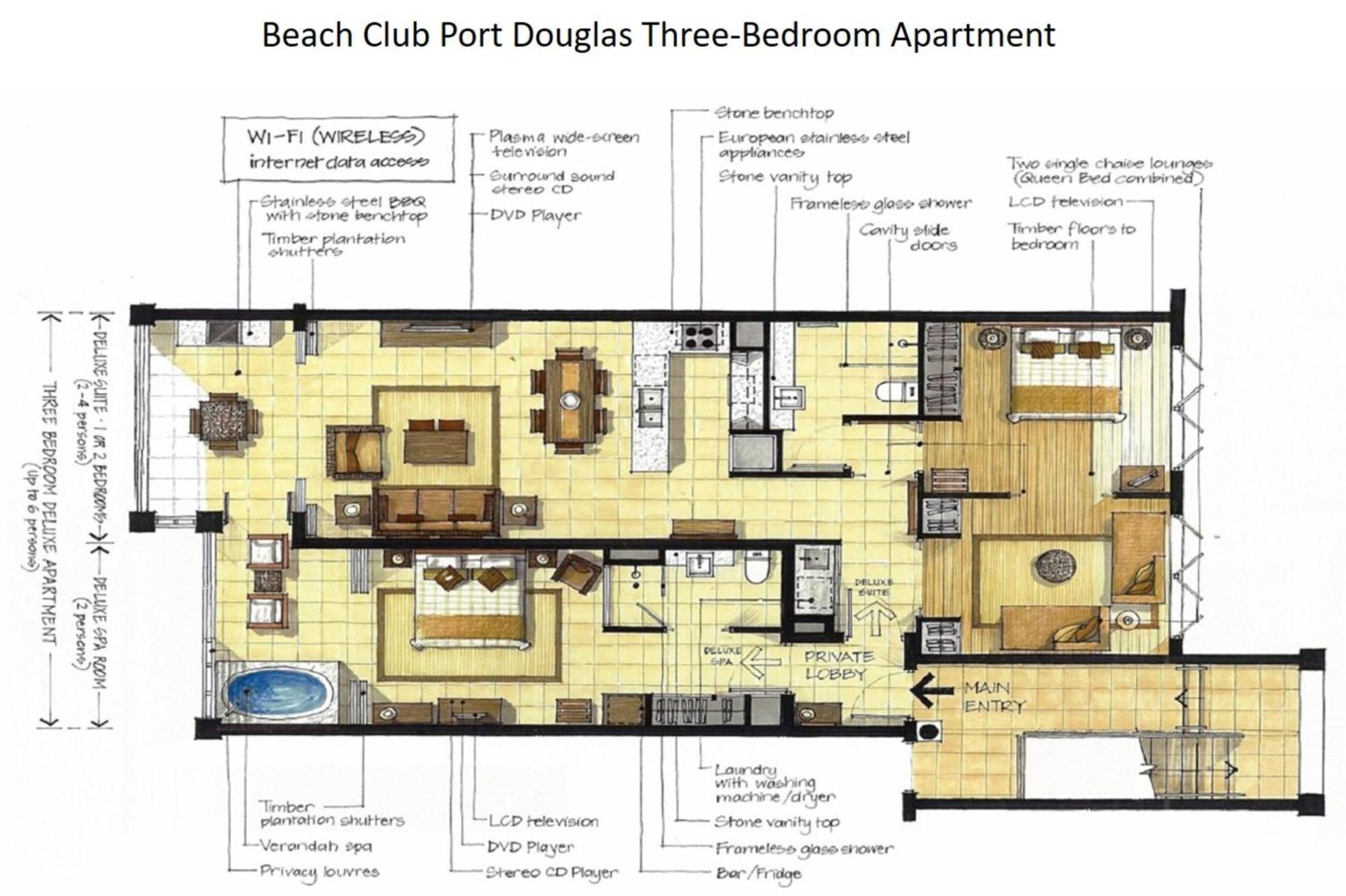 Beach Club Port Douglas Luxury Apartments Værelse billede